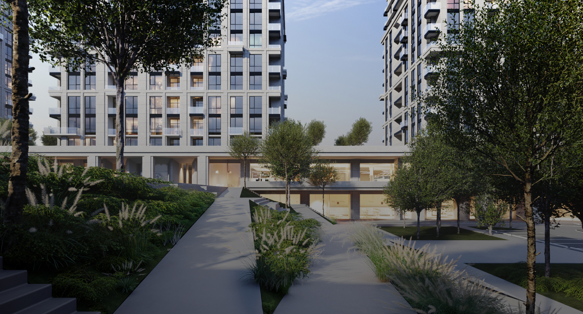 Curte verde și modernă