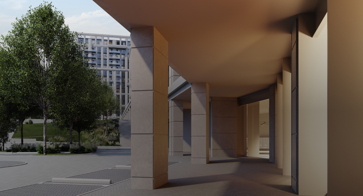 O clădire cu un design Olimpic